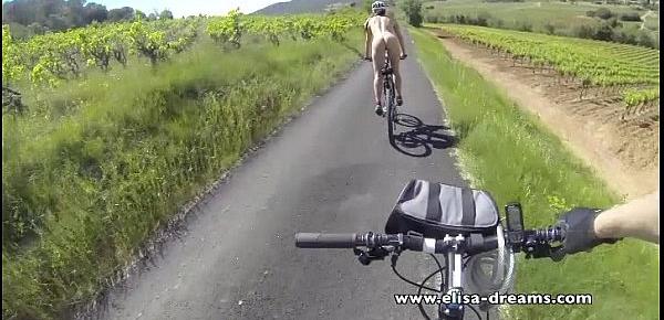  Flashing and nude in public biking on the road